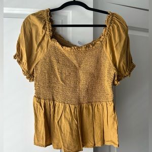 old navy mustard top